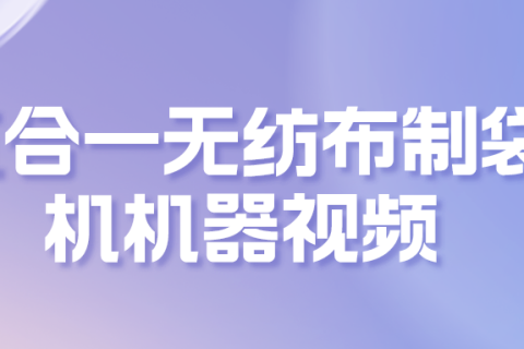 浙江名瑞五合一無紡布制袋機機器視頻